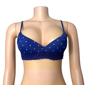 Pink Victoria's Secret Wireless Bra Size 32B Blue